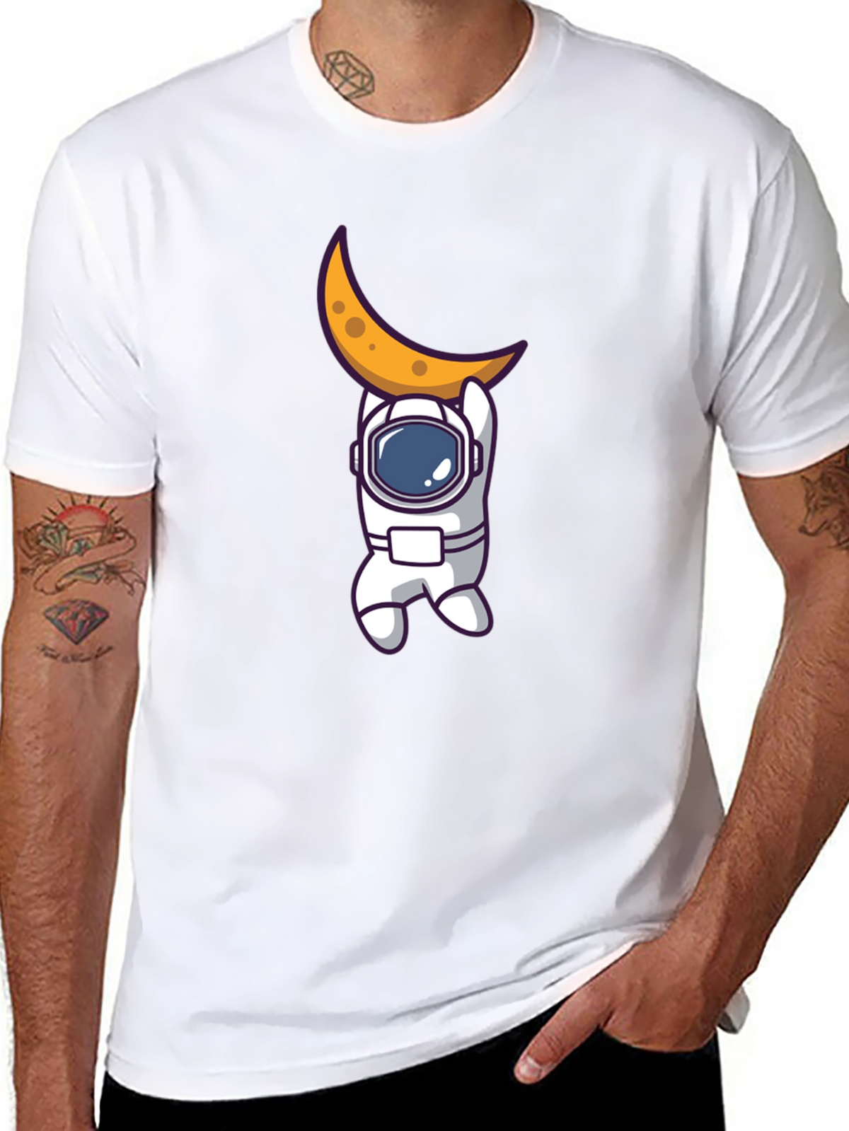 Astronaut Moon Graphic T-Shirt