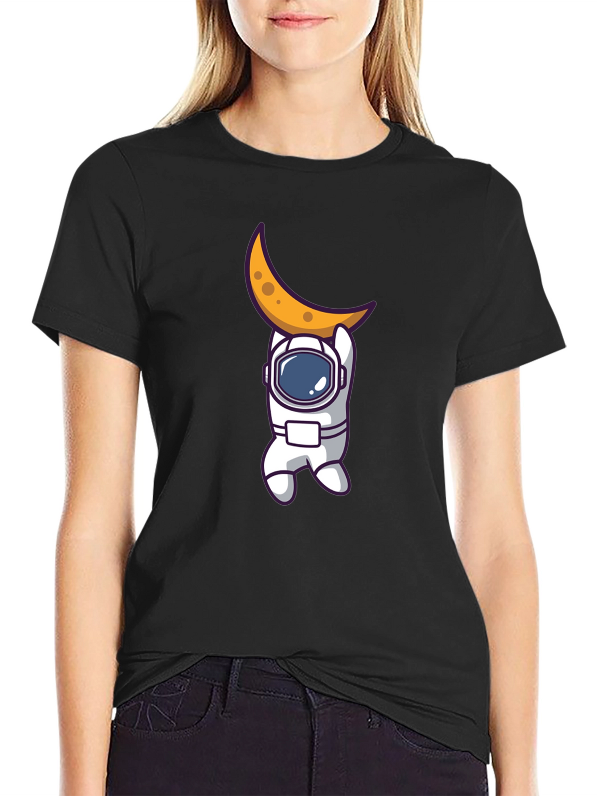 Astronaut Moon Graphic T-Shirt