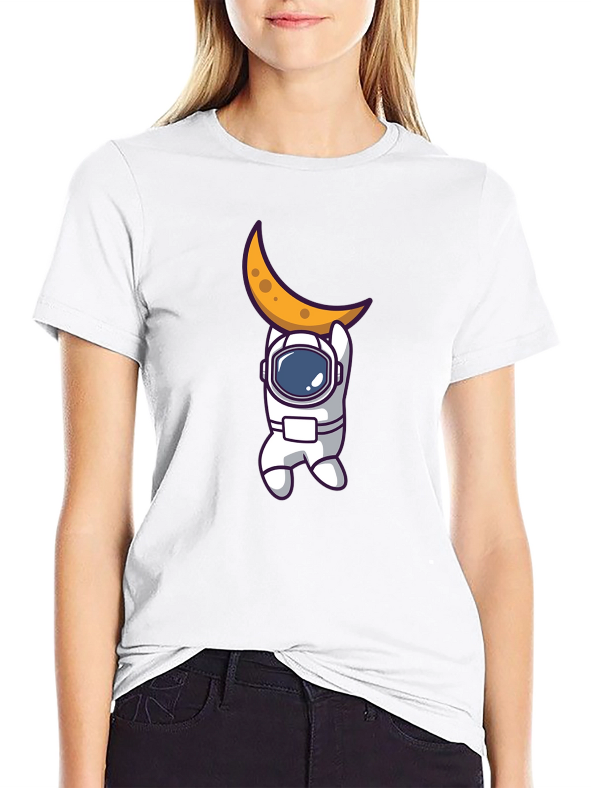 Astronaut Moon Graphic T-Shirt