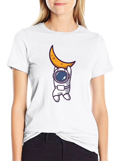 Astronaut Moon Graphic T-Shirt