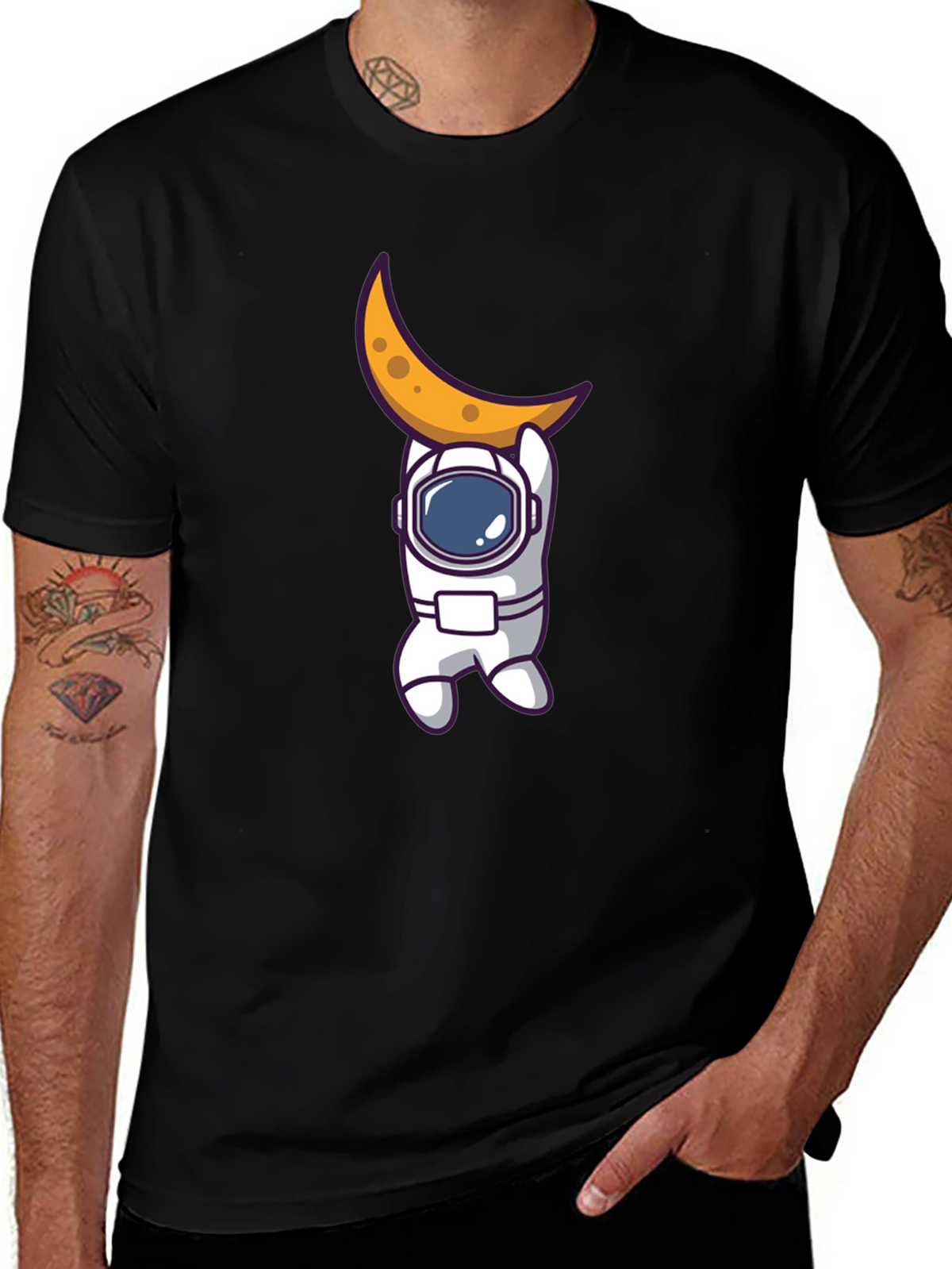 Astronaut Moon Graphic T-Shirt