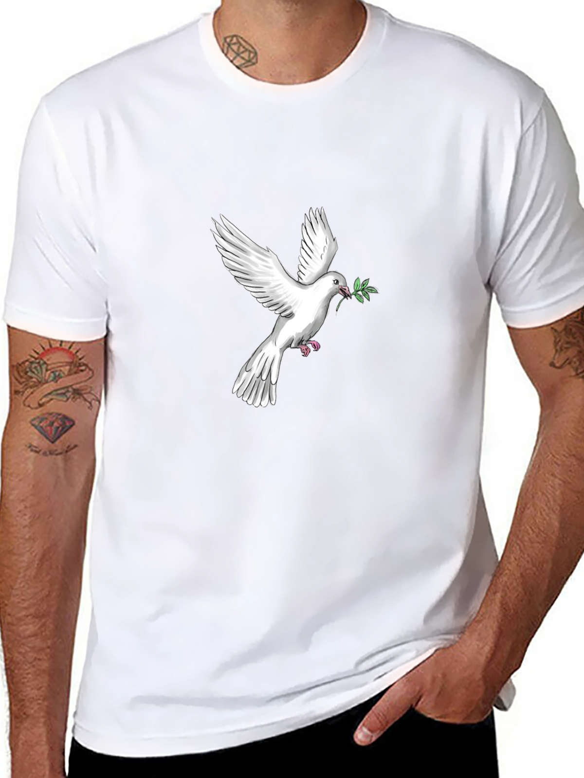 Peace Dove Graphic Tee - Black