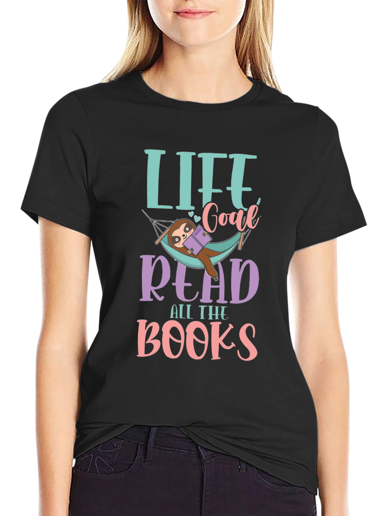 Life Goal Read All The Books Sloth T-Shirt