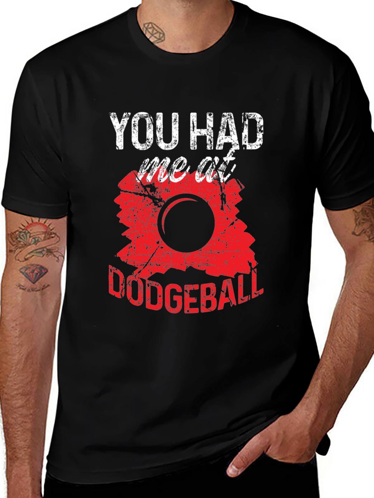 Funny Dodgeball T-Shirt - You Had Me At Dodgeball