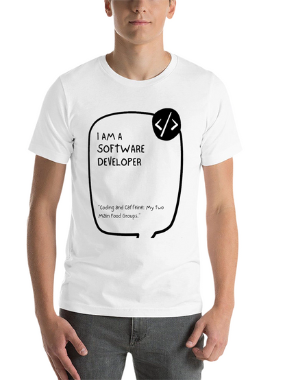 Software Developer Coding and Caffeine T-Shirt