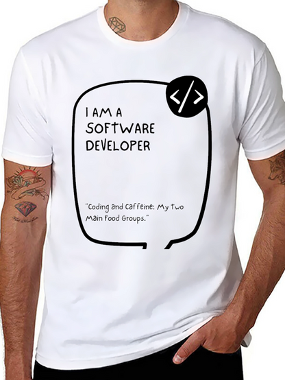 Software Developer Coding and Caffeine T-Shirt