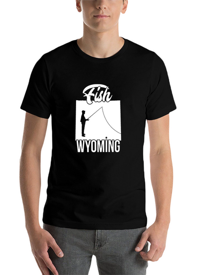 Fish Wyoming Graphic Tee - Unisex Black T-Shirt