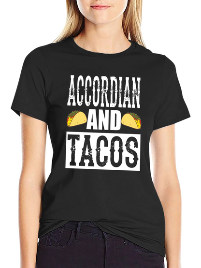 Accordion and Tacos Graphic Tee