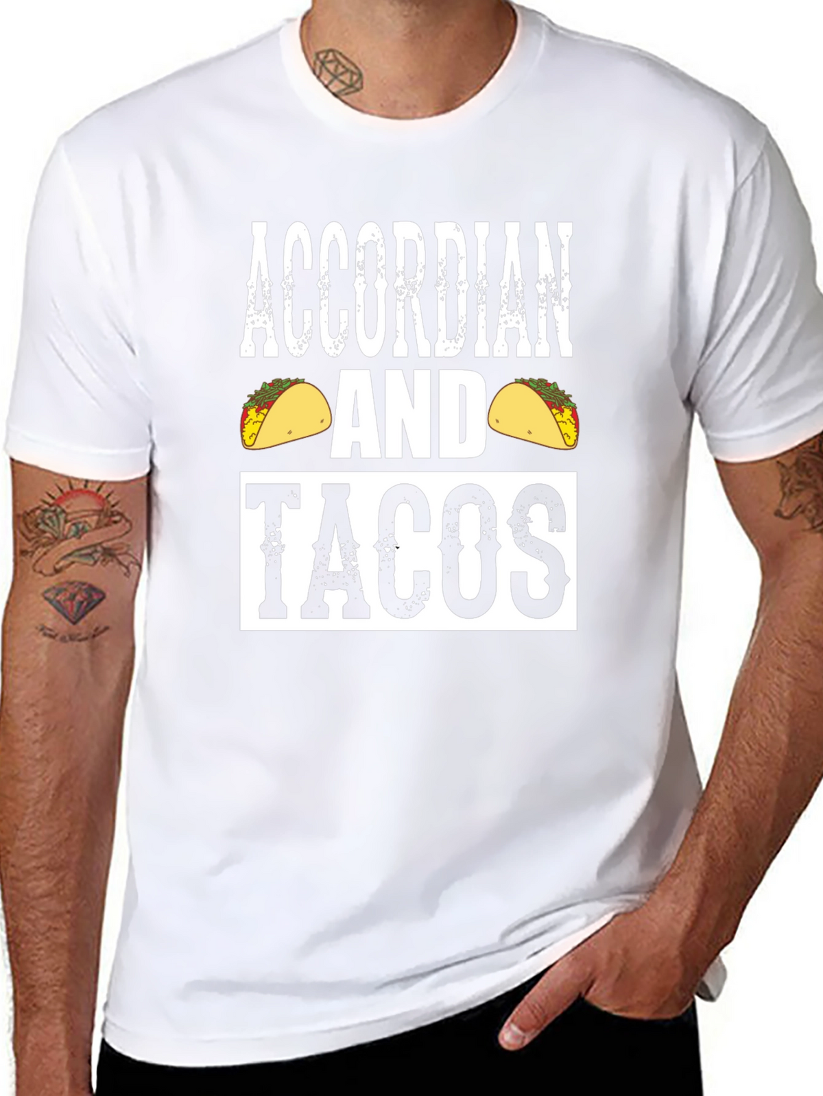 Accordion and Tacos Graphic Tee