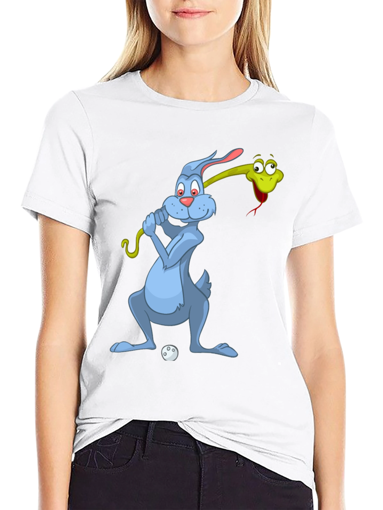 Golfing Rabbit & Snake Tee