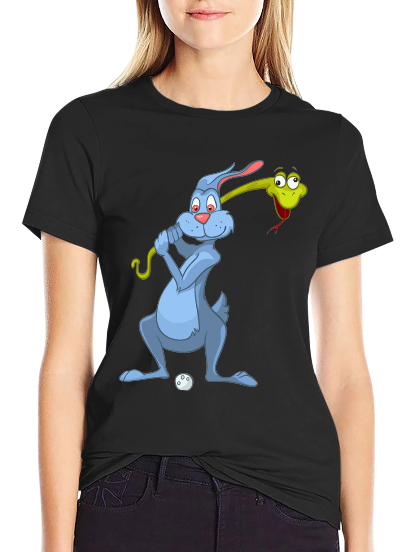 Golfing Rabbit & Snake Tee