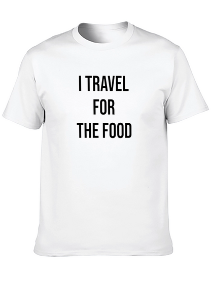 I Travel for the Food Black T-Shirt