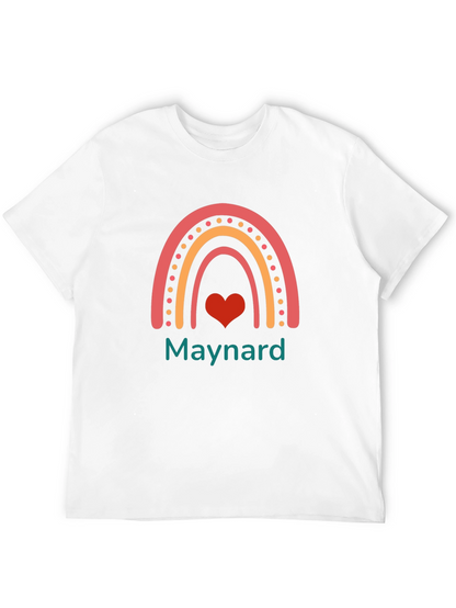 Rainbow Heart Graphic Tee - Maynard Text T-Shirt