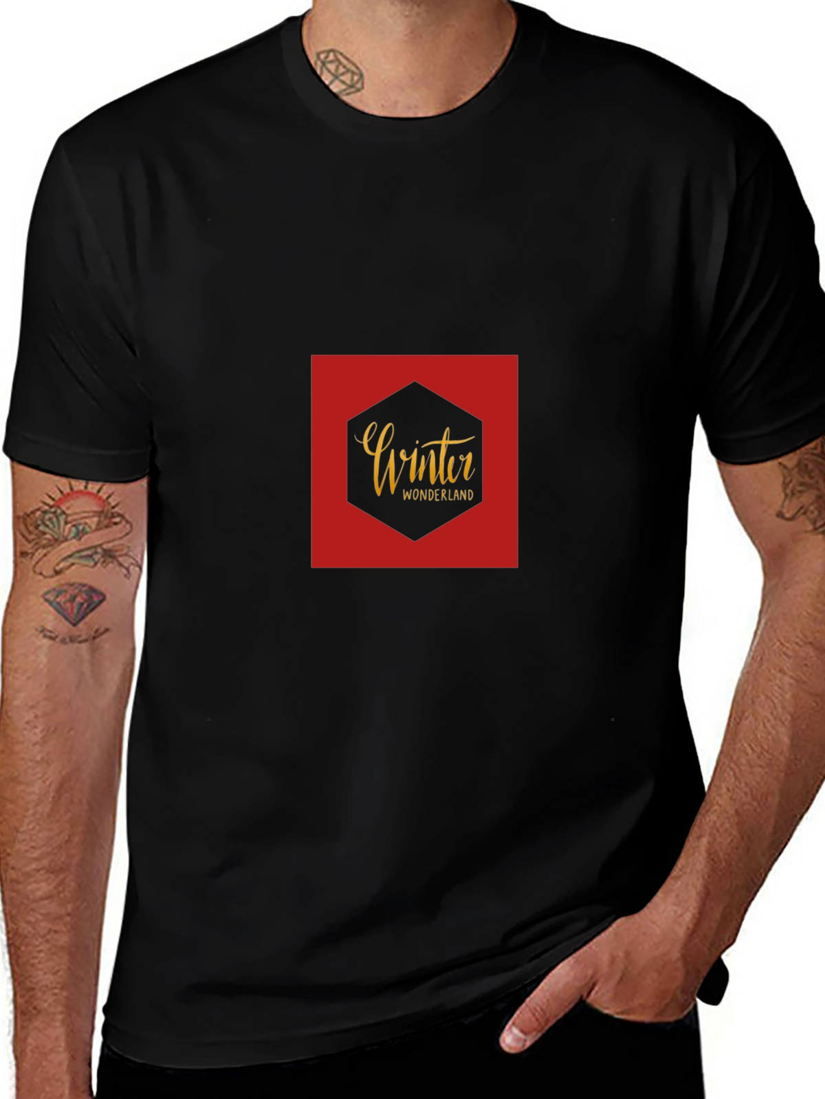 Winter Wonderland Graphic Tee - Black