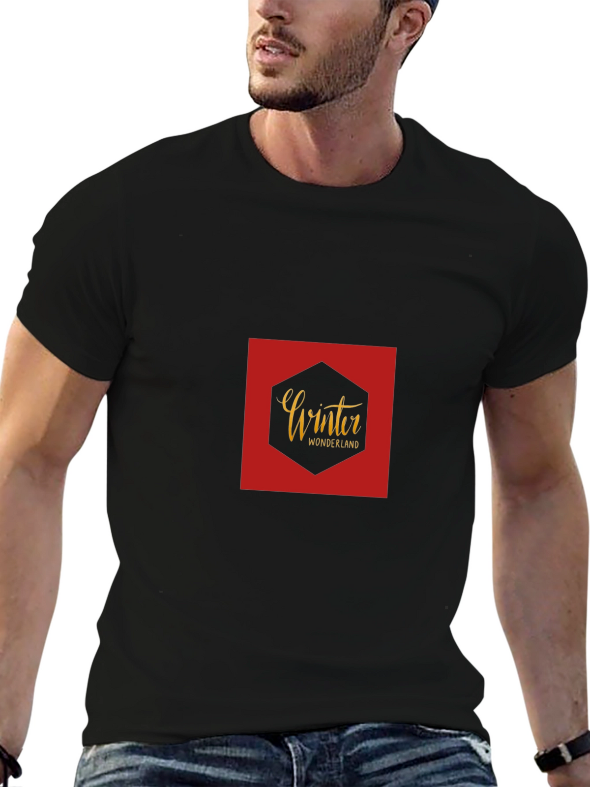 Winter Wonderland Graphic Tee - Black