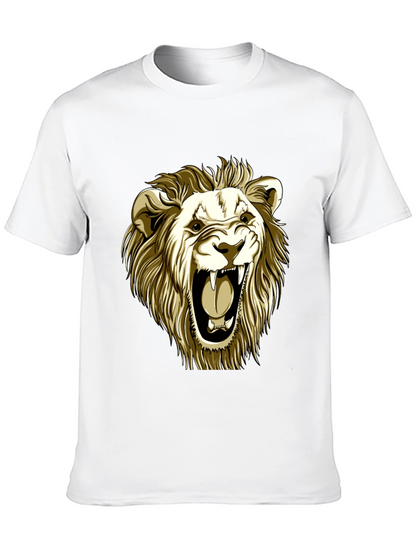 Roaring Lion Graphic Tee - Black Cotton T-Shirt
