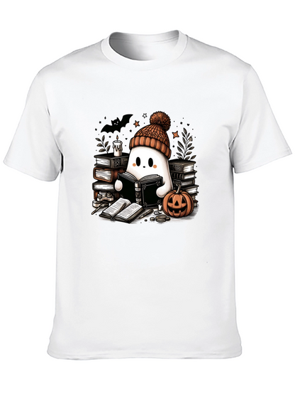 Reading Ghost T-Shirt - Cute Halloween Tee