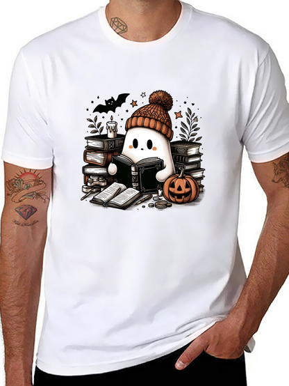 Reading Ghost T-Shirt - Cute Halloween Tee