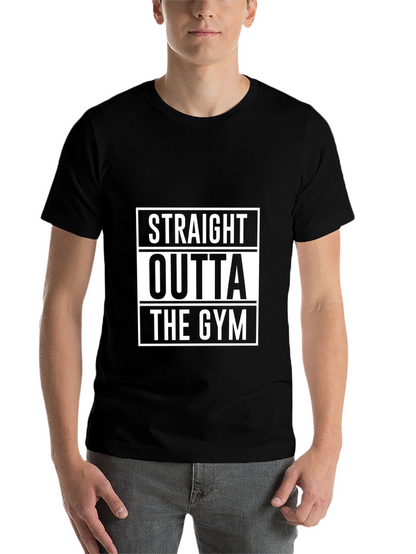 Straight Outta The Gym Black T-Shirt