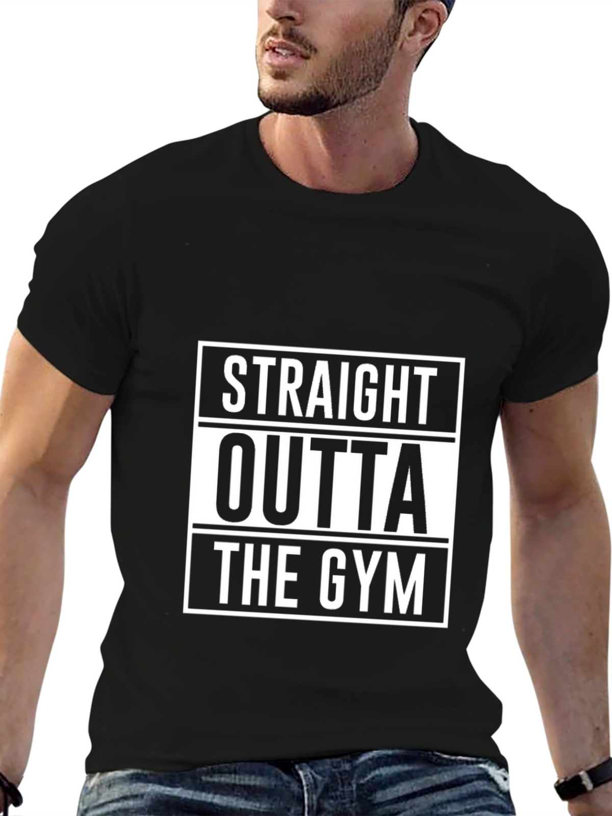 Straight Outta The Gym Black T-Shirt