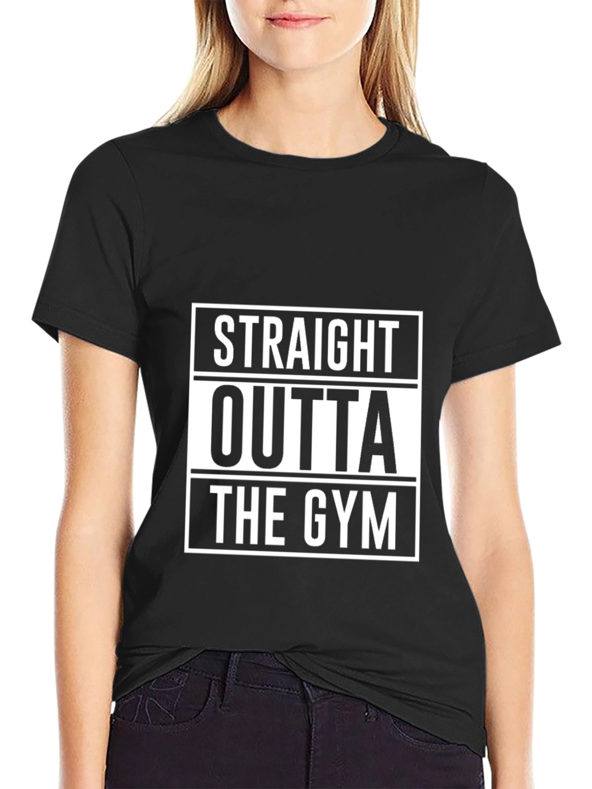 Straight Outta The Gym Black T-Shirt