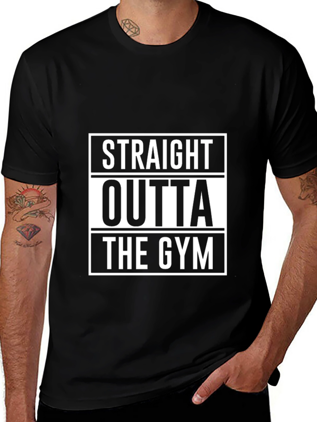 Straight Outta The Gym Black T-Shirt