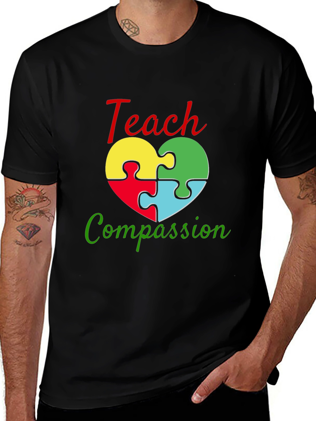 Teach Compassion Autism Awareness T-Shirt
