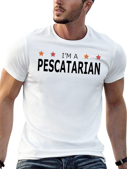 Im a Pescatarian Graphic Tee - Black