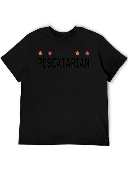 Im a Pescatarian Graphic Tee - Black