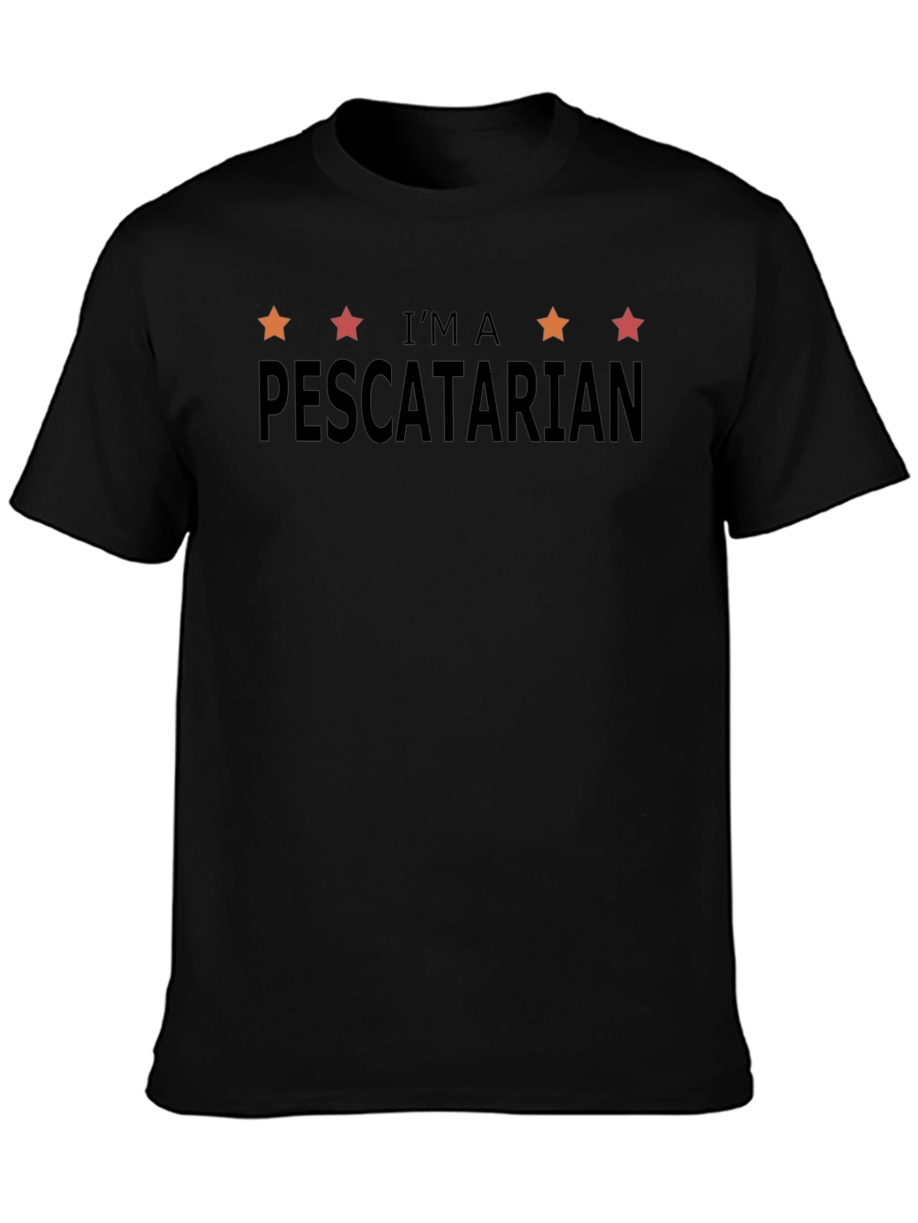 Im a Pescatarian Graphic Tee - Black
