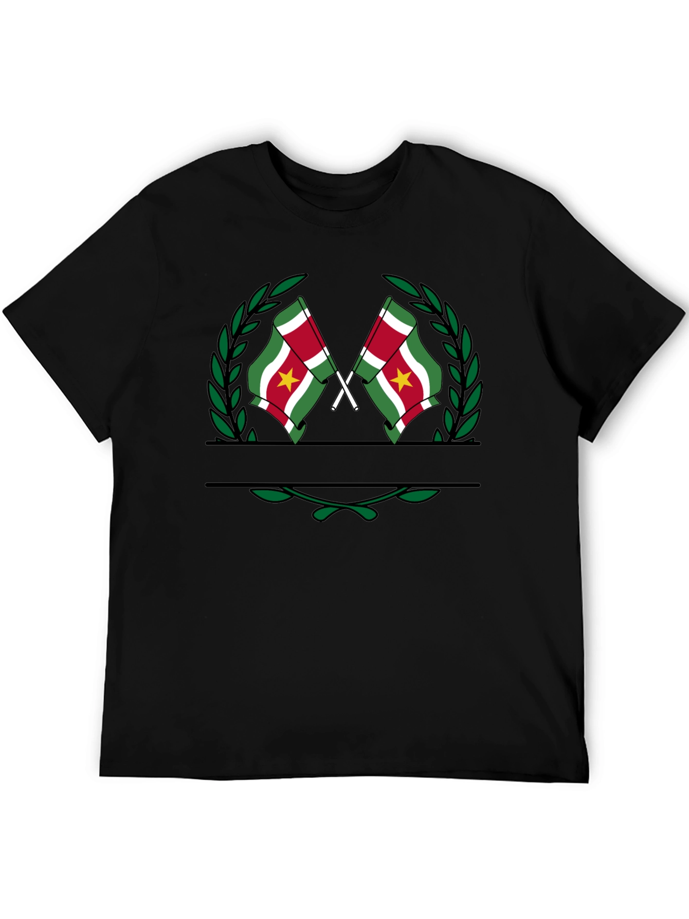 Suriname Flag T-Shirt - Black Graphic Tee