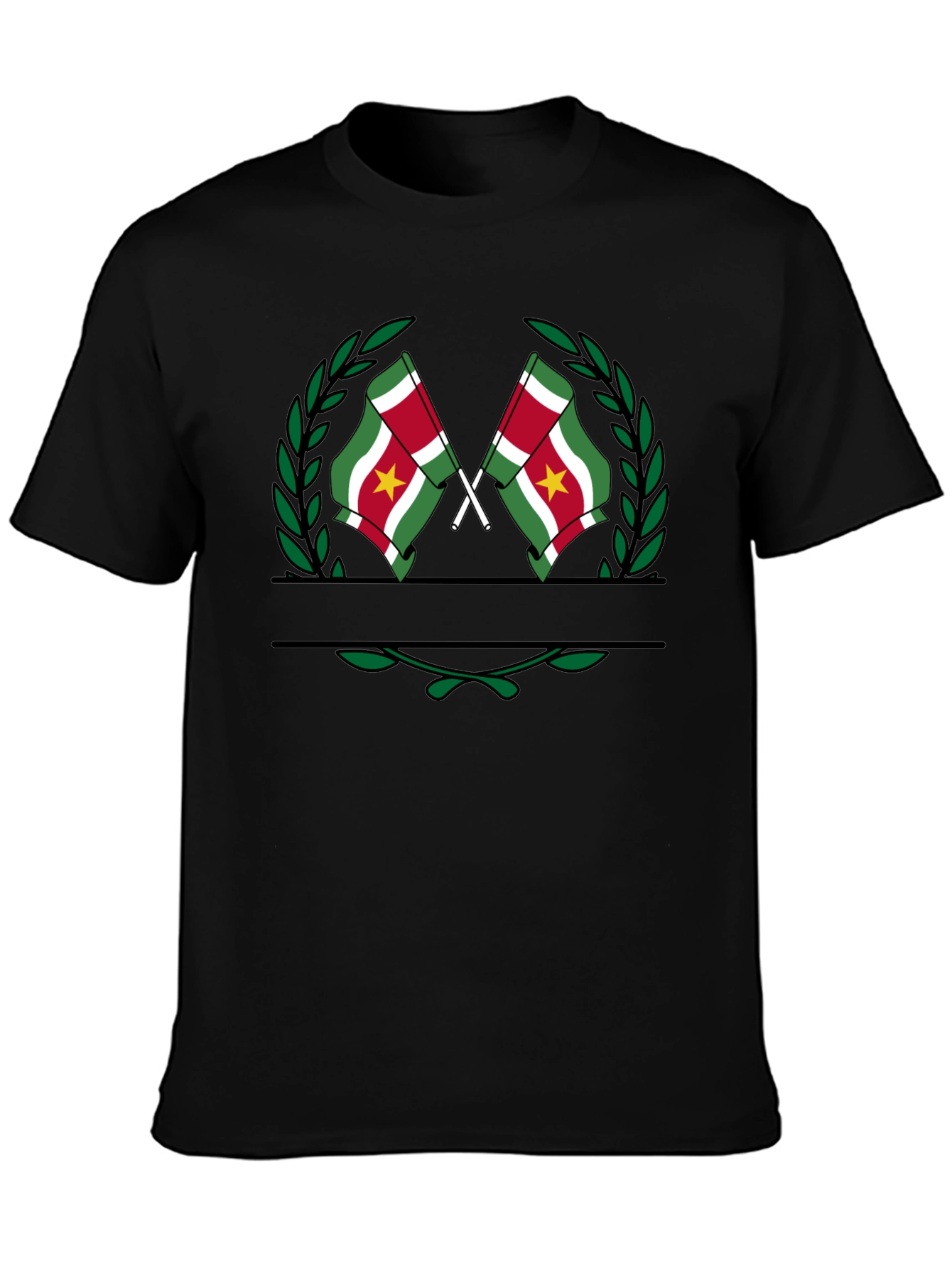 Suriname Flag T-Shirt - Black Graphic Tee