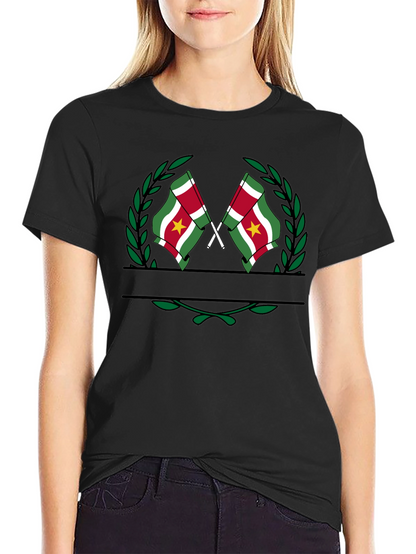 Suriname Flag T-Shirt - Black Graphic Tee