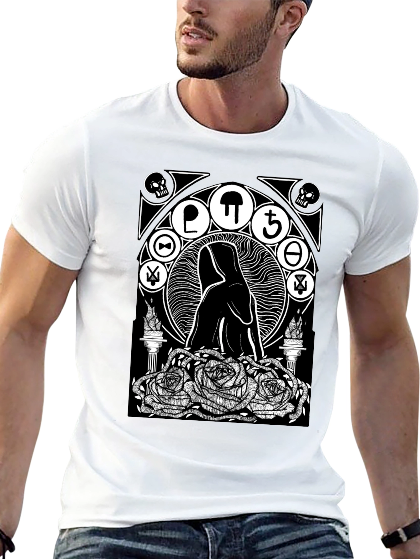 Occult Rose T-Shirt - Gothic Graphic Tee