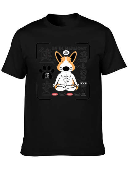Zen Dog Yoga T-Shirt: Harmony & Relaxation