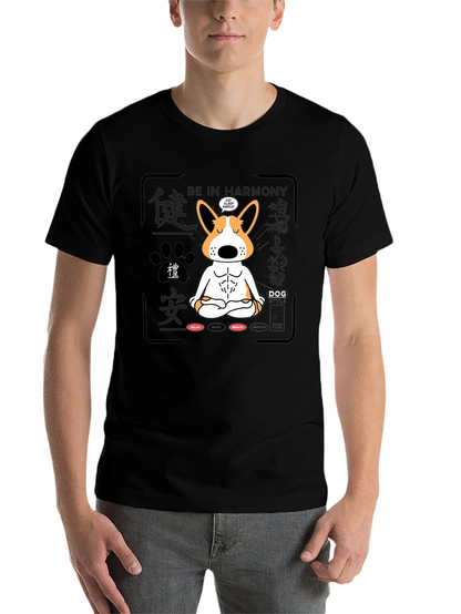 Zen Dog Yoga T-Shirt: Harmony & Relaxation