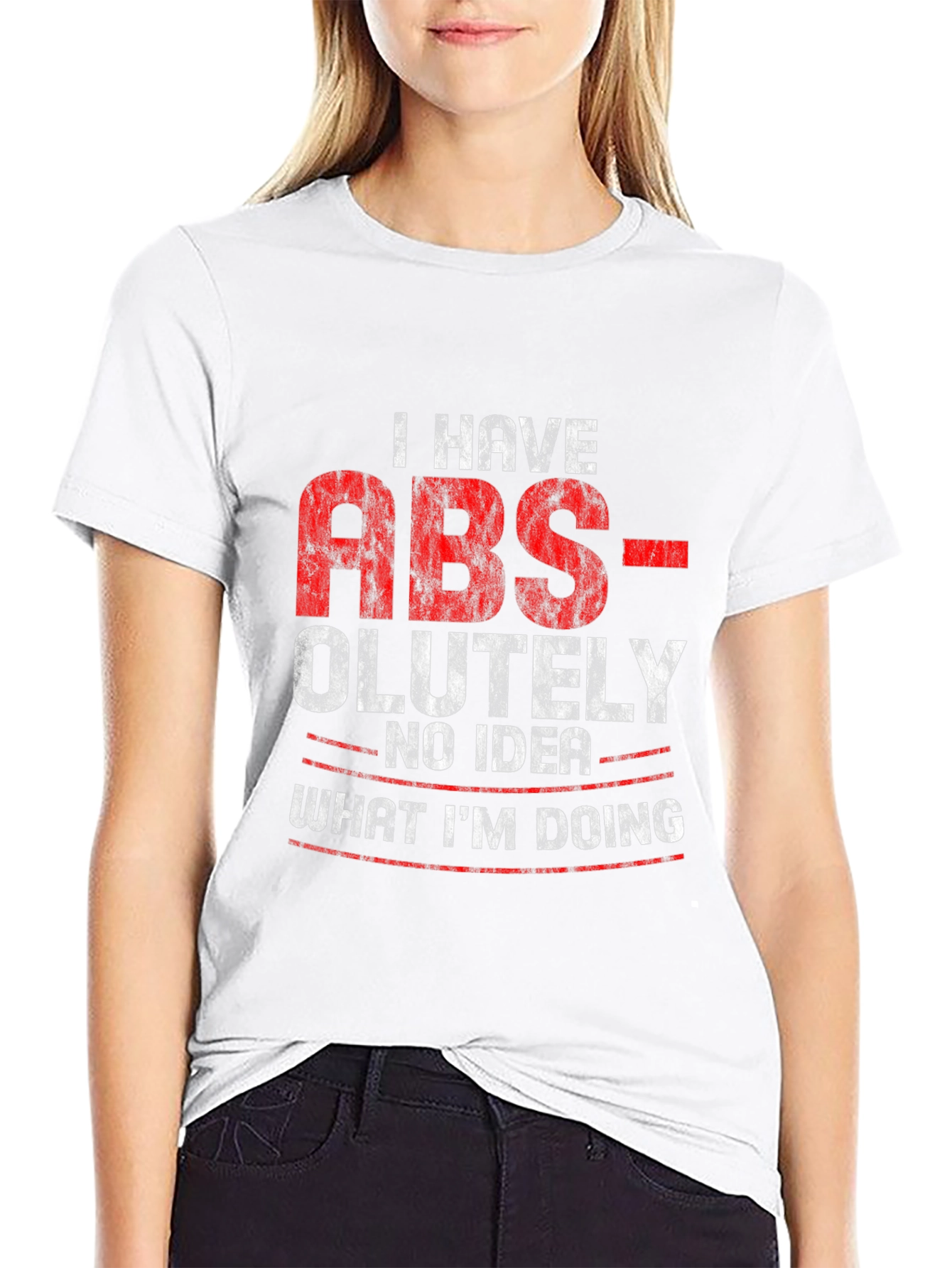 Funny ABS-olutely No Idea Graphic Tee Shirt