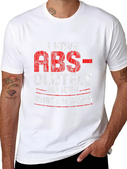 Funny ABS-olutely No Idea Graphic Tee Shirt