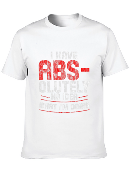 Funny ABS-olutely No Idea Graphic Tee Shirt