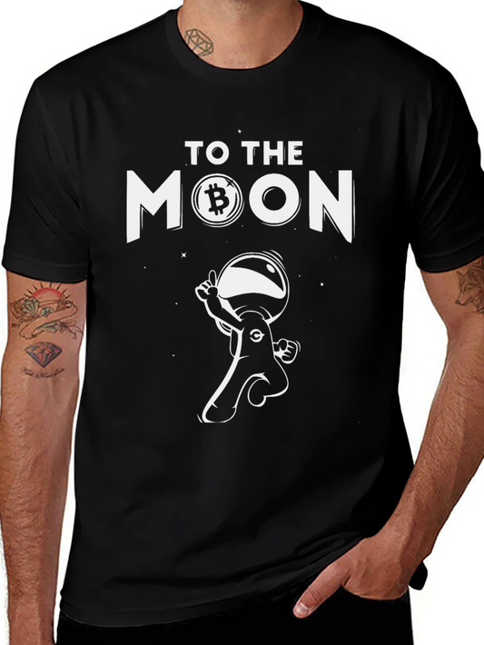 Bitcoin To The Moon Black T-Shirt