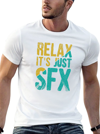 Relax Its Just SFX Black Graphic Tee