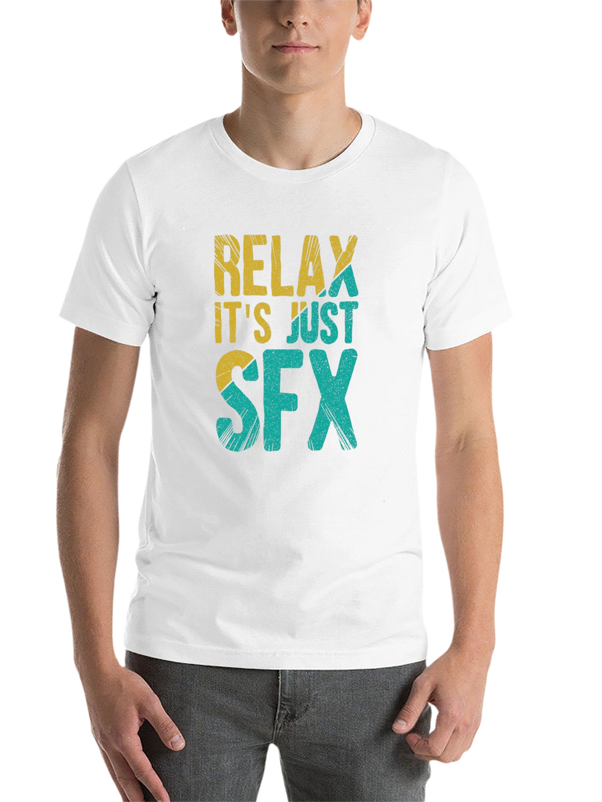 Relax Its Just SFX Black Graphic Tee