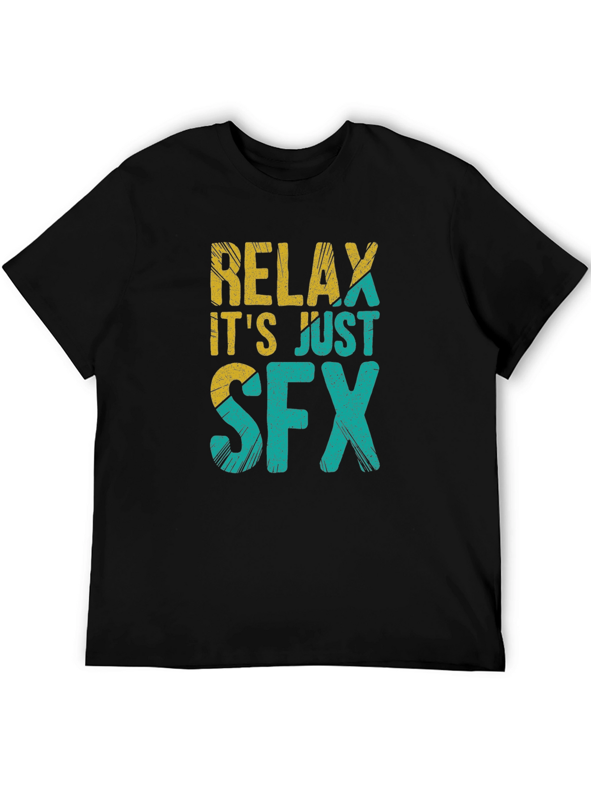 Relax Its Just SFX Black Graphic Tee