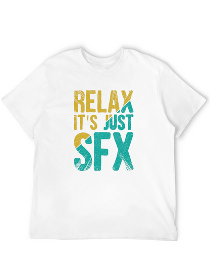 Relax Its Just SFX Black Graphic Tee