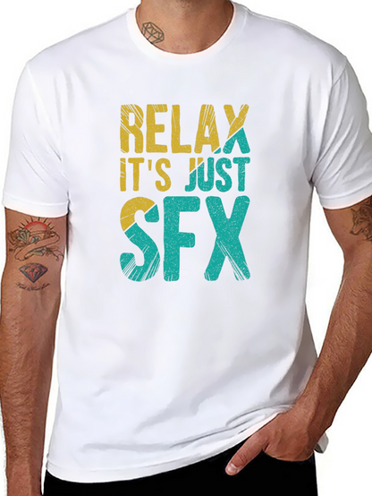 Relax Its Just SFX Black Graphic Tee