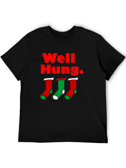 Well Hung Christmas Stockings T-Shirt