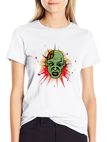 Zombie Graphic Tee - Horror Cartoon T-Shirt