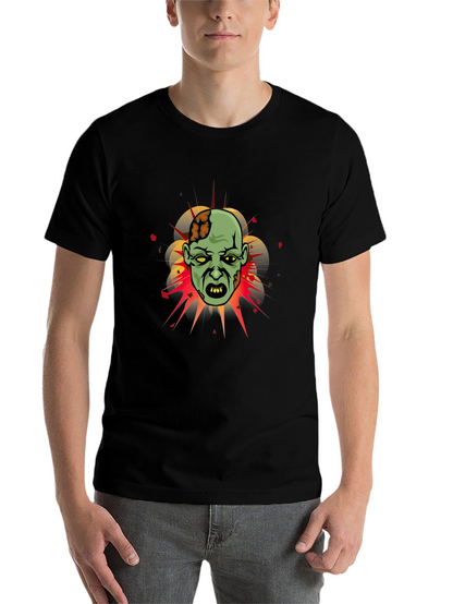 Zombie Graphic Tee - Horror Cartoon T-Shirt