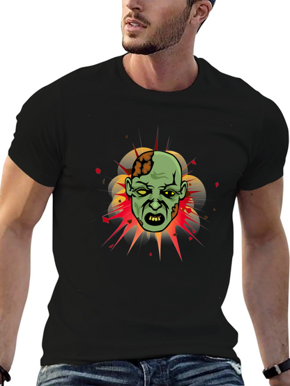 Zombie Graphic Tee - Horror Cartoon T-Shirt