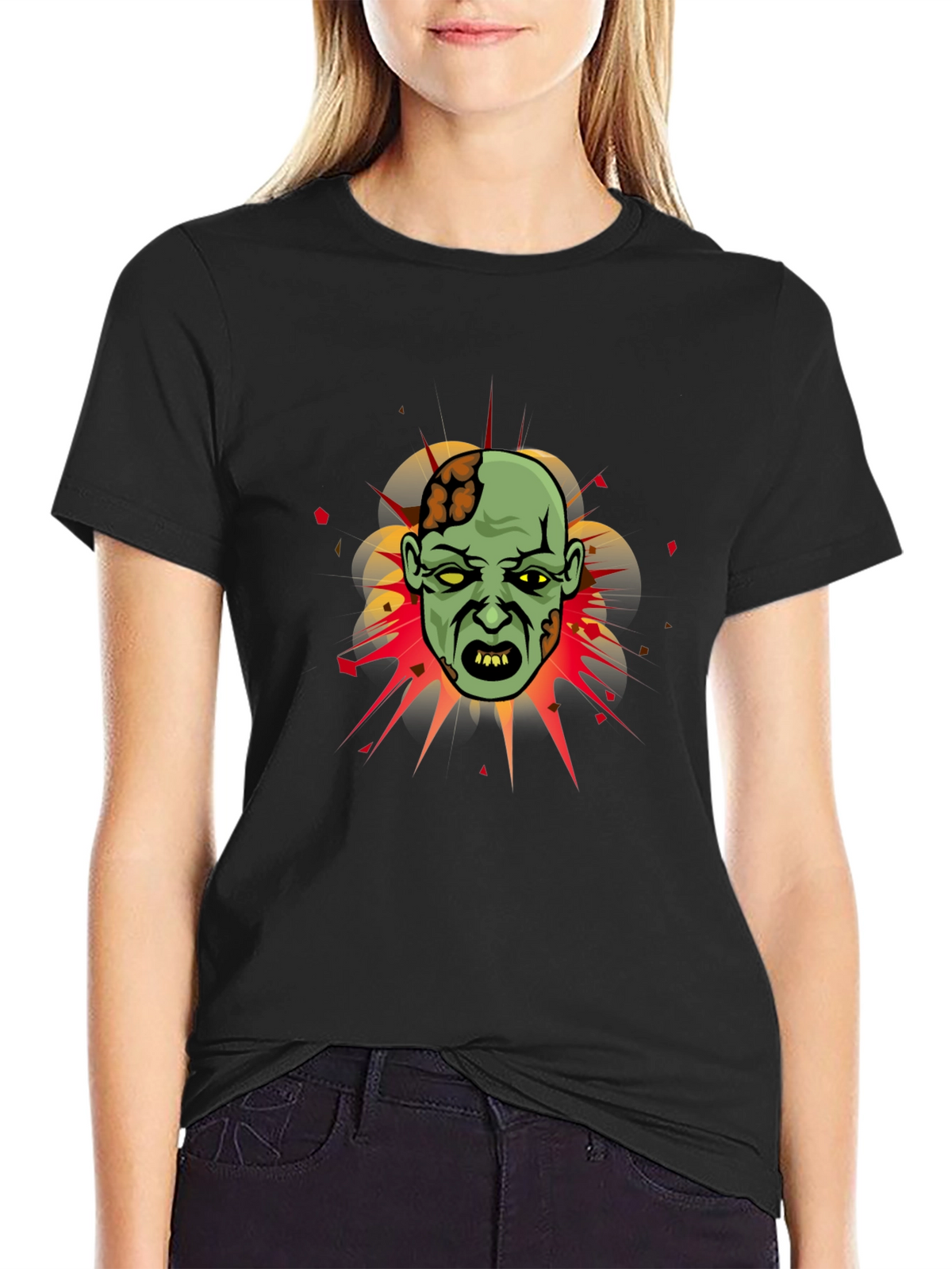 Zombie Graphic Tee - Horror Cartoon T-Shirt